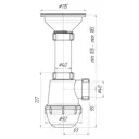 Сифон для мойки Ани пласт A0150 с выпуском Ø90 мм полипропилен
