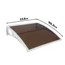 Защитный универсальный козырек Козырь и усиленный профиль6мм белый