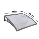 Козырек защитный Козырь 1130x6x930мм серый/серый