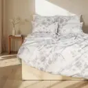 Пододеяльник Sima-land home Flowers 10389543 220x180 см хлопок цвет белый, серый