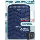 Спальный мешок зимний Jungle Camp Glasgow Double двухместный с фланелью цвет синий