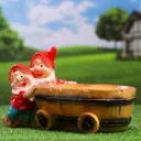 Садовая фигура Хорошие сувениры Два гнома с телегой 32x175x195см