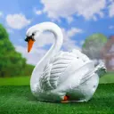 Садовая фигура Хорошие сувениры Лебедь белый/черный 37x25x40см