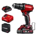 Дрель-шуруповерт аккумуляторная ударная бесщеточная Зубр ДБУ-65-22, 20 В Li-Ion 2x2 Ач