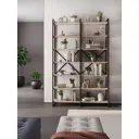 Стеллаж A1 home Bruno double 7 полок 134x210x34 см металл цвет дуб сонома