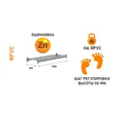 Ярус Ironmebel 150x60x60 см металл цвет серебристый M-ЯСГР1500600ОЦ3