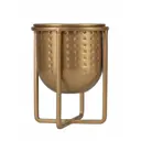 Кашпо для цветов Ø13.5 см h15 см v0.8 л металл золотистый