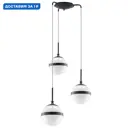 Люстра потолочная LIGHTSTAR 813137, 3 лампы, цвет черный