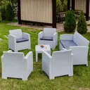 Набор садовой мебели Royal family Lana xl пластик светло-серый 6 предметов