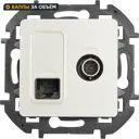 Розетка двойная TV+RJ45 категория 5e UTP - Lexman Lilian - жемчуг