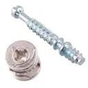 Набор эксцентриковых стяжек 18x34 мм сталь цвет серебро 4 шт.