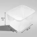 Ящик 42x26.5x32 см полипропилен с крышкой цвет прозрачный