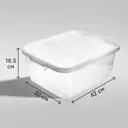 Ящик 42x16.5x32 см полипропилен с крышкой цвет прозрачный