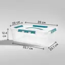 Ящик Grand Box 39x12.4x29 см 10 л пластик с крышкой цвет прозрачный