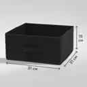 Короб Spaceo KUB Paris 15x31x31 см 14.4 л полиэстер цвет чёрный