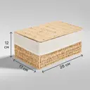 Корзина с крышкой для хранения 26x12x17 см бумага цвет бежевый
