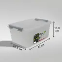 Ящик Профи Комфорт 41x18.3x29.5 см 15 л полипропилен с крышкой цвет прозрачный