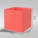 Короб Spaceo KUB Cocktail 31x31x31 см 29.7 л полиэстер цвет коралловый