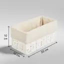 Корзина для хранения 20x10x10 см бумага цвет белый