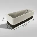 Корзина для хранения 30x10x10 см бумага цвет графит