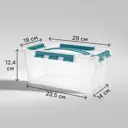 Ящик Grand Box 29x12.4x19 см 4.2 пластик с крышкой цвет прозрачный