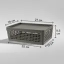 Лоток с крышкой 27x19x9 см 3.7 л полипропилен цвет серый