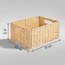Корзина для хранения 31x15x23 см бумага цвет бежевый