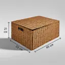 Корзина с крышкой для хранения 45x21x33 см бумага цвет коричневый