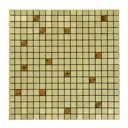 Мозаика стеклянная Керамоград Lp02b_05 30x30 см цвет жёлтый/золотой