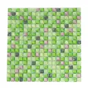 Мозаика стеклянная Керамоград Sd015_01 30x30 см цвет зеленый