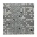 Мозаика стеклянная Керамоград Lp01a_20 30x30 см цвет серый/серебристый