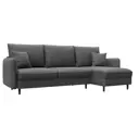 Диван раскладной Лига диванов 129638_спб 248x98x163 см замша цвет joly 13 серый