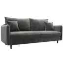 Диван прямой Лига-064 НПБ Лига Диванов 129610_спб 217x105x98 велюр цвет tower 10 серый