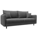 Диван раскладной Лига диванов 129619_спб 217x98x105 см замша цвет joly 13 серый