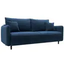 Диван раскладной Лига диванов 129624_спб 217x98x105 см велюр цвет brut 11 синий