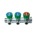 Коллектор распределительный FAR FK 3822 3412UN 3/4"x1/2" евроконус 3 выхода латунь