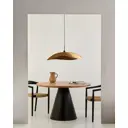 Круглый стол Wilshire из массива акации стальные ножки с черной отделкой