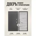 Дверь входная Дверипро Термо левый 205x86см цвет дуб арктик/серебряный антик