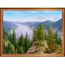 Картина на холсте Русская коллекция Песнь о Сибири БС-x27, 68x88 см