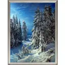 Картина на холсте Русская коллекция Зимняя ночь БС-x20, 68x88 см