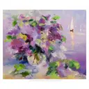 Постер Русская коллекция "Сирень и яхты" 64x54 см