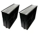 Пескоуловитель Gidrolica Standart с оцинкованной решеткой 500x160x420мм черный 2шт