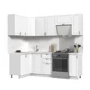 Кухонный гарнитур Стендмебель Модена угловой без столешницы 170x217x120 см ЛДСП цвет белый