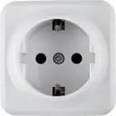 Розетка накладная First с заземлением цвет белый