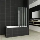 Ширма на ванну cezares PRATICO-V-4-100/140-C-Cr 100x140см