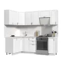 Кухонный гарнитур со столешницей 3.8 см Стендмебель Модена 170x217x60 см ЛДСП цвет белый