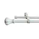 Карниз двухрядный раздвижной Pistyl d16/19 мм 160-300 см металл цвет белый