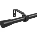 Карниз однорядный раздвижной Pommel 120-210 см металл цвет черный