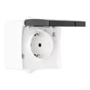 Розетка встраиваемая Arte milano 309.40-1.grey с заземлением и шторками цвет серый