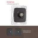 Розетка ТВ/спутник встраиваемая Arte milano 205.42-1.black цвет черный